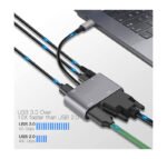 ⁦محول من يو اس بي سي الي فيجا / اتش دي ام اي / يو اس بي / صوت / يو اس بي سي - 5 في 1 - رمادي⁩ - الصورة ⁦12⁩