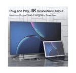 ⁦محول من يو اس بي سي الي فيجا / اتش دي ام اي / يو اس بي / صوت / يو اس بي سي - 5 في 1 - رمادي⁩ - الصورة ⁦3⁩