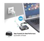 ⁦محول من يو اس بي سي الي فيجا / اتش دي ام اي / يو اس بي / صوت / يو اس بي سي - 5 في 1 - رمادي⁩ - الصورة ⁦8⁩