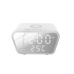 Digital Clock & Alarm & Temperature & Wireless Charger - ZS-02 - White