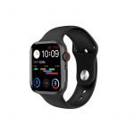 MC72 Pro Smart Watch 44MM-SERIES 6 - Full touch screen - measures blood oxygen, heart rate, blood pressure, call and message alerts, compatible with Android and IOS, Black Color