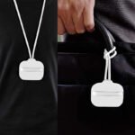 Silicone Protective Case with strap set for AirPods Pro White - UN-307 - Image 3