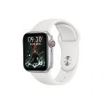 HX68 Smart Watch Full touch screen- Measures Blood oxygen, Heart rate, Blood pressure, compatible with Android and IOS, Silver Color