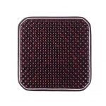 Antiperspirant seat nostalgia 45 X45 cm embroidered wood seat for car chair, home or office - C-WR04 - Dark Brown