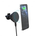 شاحن سيارة مغناطيسي لاسلكي 15 واط شحن سريع يثبت بفتحة التكيف في السيارة - T963