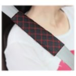 Decorative car seat belt pouch suitable for all Cars - AW-11 - Black & Red