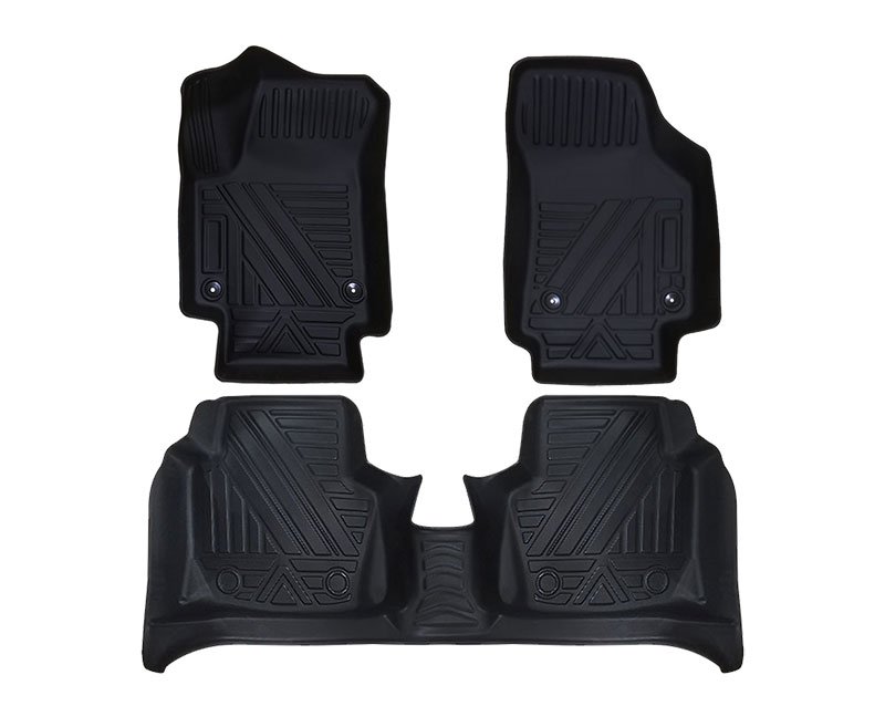 dfhftrjf (2) New shape 9D pedal for Skoda KAMIQ GT 2020 (3 pieces) / Black Color - Image 1