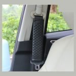 Leather car seat belt pouch suitable for all types of cars - RS01 - Black