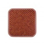 Antiperspirant seat nostalgia 45 X45 cm embroidered wood seat for car chair, home or office - C-WR06 - Brown