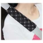 Decorative car seat belt pouch suitable for all Cars - AW-11 - Black & White