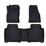 دواسة 9D شكل جديد متوافقة مع  2017-2020  Skoda KODIAQ  خمس مقاعد   (3 قطع)  /  لون اسود