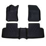 دواسة 9D شكل جديد متوافقة مع  Peugeot 408 2014-2019  (3 قطع) / لون اسود