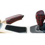 Decorative pouch for hand brake and gear stick - AW-06 - Black & Red