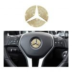 An accessory to decorate the steering wheel logo suitable for Mercedes  GLE 2020 /   Gold Color