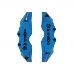 Brake Caliper Pads Cover two pieces, 3D, sports Decor, brake decoration Large 18 inch & above - 21-5 - Blue color