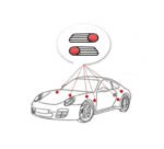 ⁦هوايه ديكور 2 قطعة للسياره مناسبة لكل انواع السيارات - HD-700 - اسود⁩ - الصورة ⁦2⁩