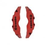 غطاء فرامل من قطعتين ثلاثي الأبعاد رياضي ديكور لتزيين الفرامل مقاس كبير 18 انش واكبر - 21-5 - لون أحمر