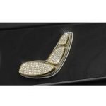 Cover car seat control buttons For Mercedes New E Class 2016-2019 ( 6 Pieces ) / Gold Color