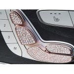 Cover car seat control buttons For Mercedes New C Class 2016-2019 ( 7 Pieces ) / Rose Gold Color