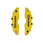 Brake Caliper Pads Cover two pieces, 3D, sports Decor, brake decoration Large 18 inch & above - 21-5 - Yellow color
