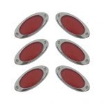 Reflectors 6 pieces sticky for all cars - HS-613 - Red Color