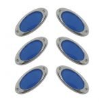 Reflectors 6 pieces sticky for all cars - HS-613 - Blue Color