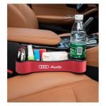 Car Seat Side Organizer and Cup Holder Multifunctional 2 Piece for Audi- CSB - Red