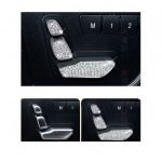 غطاء أزرار التحكم بمقعد السيارة  لمرسيدس A2013-2018 ( 6 قطع ) / لون فضي