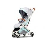 عربة أطفال قابلة للطي بسهولة مع مظلة قاعدة عريضة رباعية العجلات - LZD A8188 - اخضر في رمادي