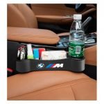 Car Seat Side Organizer and Cup Holder Multifunctional 2 Piece for BMW - CSB - Black
