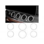 frame for air conditioning vents For Mercedes E Class 2016-2018 / Silver Color ( 6 Pieces )