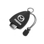 Keychain for remote control and car keys of fabric for Mazda cars - PM200 - Black