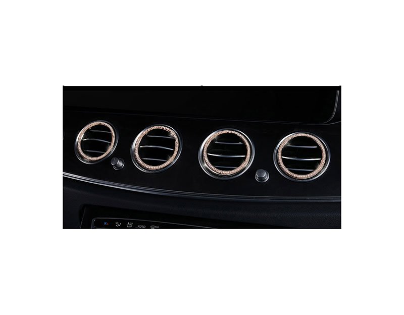 O1CN01FOJ5GI29V1ZDmV3sE_!!2455208072 Inner frame for air conditioning vents For Mercedes New E Class 2016-2019 / Rose Gold Color ( 4 Pieces ) - Image 1