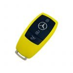 Silicone car key cover For Mercedes A Class 2020 / Yellow Color