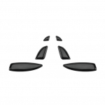 Sticker for car seat adjustment button For Mercedes New C Class 2016-2019 / Black Color  ( 6 Pieces )