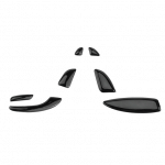 Sticker for car seat adjustment button For Mercedes New C Class 2016-2019 / Black Color