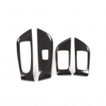 Control buttons frame for windows and car mirrors For Mercedes New E Class 2016-2019 ( 4 Pieces )  / Carbon Color