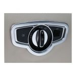 اطار خاجي لزرار التحكم في كشاف السيارة لمرسيدس  New E Class 2016-2019 / لون فضي