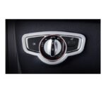 ⁦اطار خاجي لزرار التحكم في كشاف السيارة لمرسيدس  New E Class 2016-2019 / لون فضي⁩ - الصورة ⁦2⁩