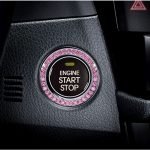 Engine start button switch frame for all types of Cars - FZ100 - Pink