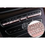 Air conditioning control buttons cover For Mercedes New E Class 2016-2019 ( 11 Pieces ) / Rose Gold Color