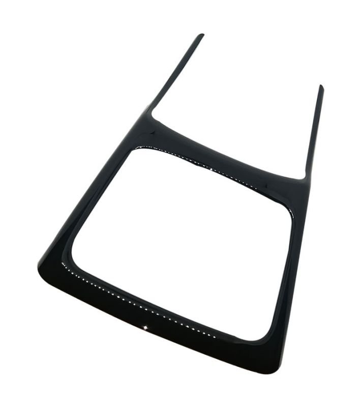 سيبسيب Car Armrest Rear Console Decoration Frame For Mercedes New E Class 2016-2019 / Glossy Black Color - Image 2