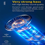 ⁦ايربودز رياضية تعمل باللمس مقاومة للماء شاشة LED بها باور بانك داخلي بالاضافة الي مؤشر رقمي - V5.1 / موديل M19⁩ - الصورة ⁦6⁩