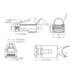 ⁦طقم RJ45 معدن CAT7 عدد 100 قطعة / موديل SSV12⁩ - الصورة ⁦7⁩
