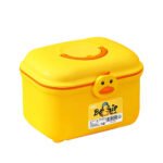 لانش بوكس للأكل مؤلف من 3 اقسام علوية وقسم سفلي عالي الجودة / موديل MMB - لون اصفر