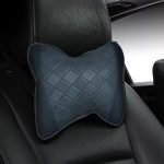 2 Pieces Head and Neck Rest Made of High Quality Leather - Model AM-06 / Black Color - Image 3
