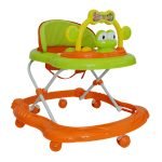 High-quality baby walker for learning walking / Model BBA80 - Light Green * Orange Color