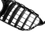 Car front grille compatible with Mercedes CW205 Model 2019-2021 GT With Camera Hole / Black Color - Image 3