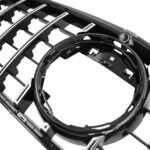 ⁦شبكة سيارة امامية متوافقة مع سيارات مرسيدس CLA W118  موديل 2020 - 2023 GT / لون كروم⁩ - الصورة ⁦2⁩