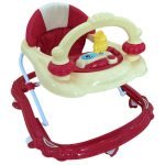 High-quality baby walker for learning walking / Model BBA70 - Light Yellow * Red Color